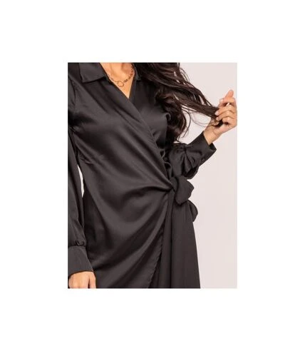 Robe Courte Portefeuille Satin ISSOP - Dona X Lisa 3 Robe Courte Portefeuille Satin ISSOP - Dona X Lisa – Image 3