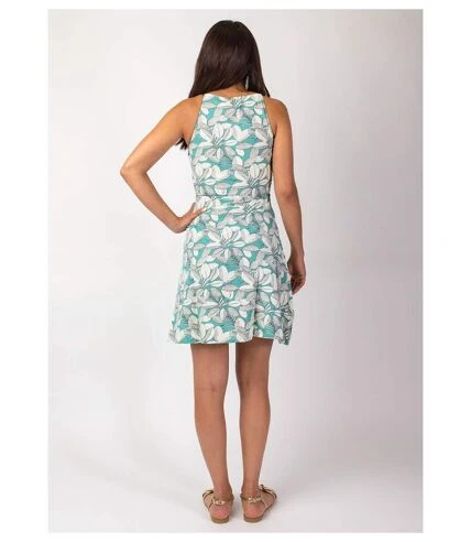 Robe Courte Casual Fines Bretelles CYNTIA Motif Jungle Vert Coton Du Monde 3 Robe Courte Casual Fines Bretelles CYNTIA Motif Jungle Vert Coton Du Monde â Image 3