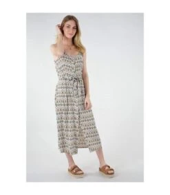 Deeluxe Robe Midi à Motif EMMANUELA