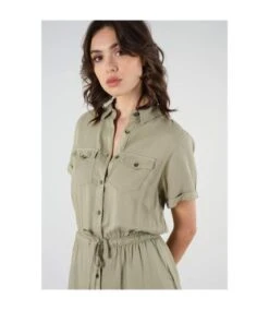 Deeluxe Robe Chemise Unie Avec Ceinture à Nouer ALARHA -BelleTendance Soldes Boutique 08C36EE828520A90DCB205D77F8A9AB299406A2F843BAFCDF99F75530F45B959