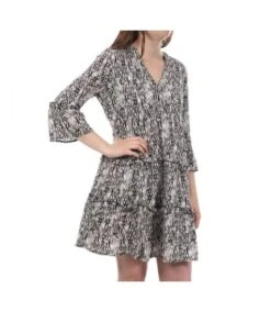 Robe Blanche/Noir Femme Vero Moda Easy