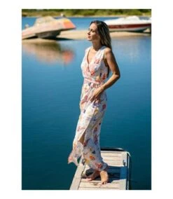 Robe Longue Fendue Chic MELINDA Cache-cœur Imprimé Floral Blanc Coton Du Monde -BelleTendance Soldes Boutique 0A2B2A522CB65F56BFB99A5BF21D5803A965381ABB8FF2F7884F7C017B40408E