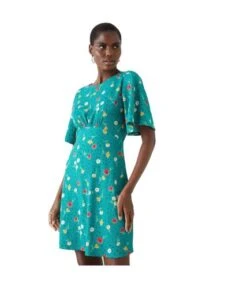 Dorothy Perkins - Mini Robe - Femme (Vert) - UTDP2739