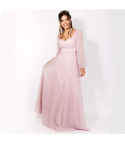 Krisp - Robe Longue - Femme (Rose) - UTKP338 4 Krisp - Robe Longue - Femme (Rose) - UTKP338 â Image 4