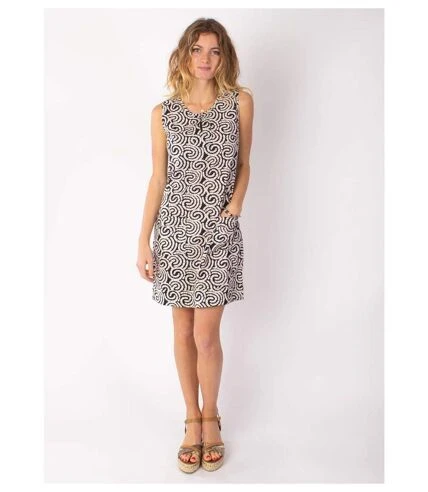Robe Courte En Coton MARLA Sans Manches Imprimé Africain Coton Du Monde 2 Robe Courte En Coton MARLA Sans Manches Imprimé Africain Coton Du Monde – Image 2