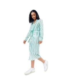 Hype - Robe - Femme (Bleu Pâle / Blanc) - UTHY4716