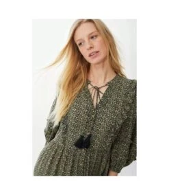 Mantaray - Robe Mi-longue - Femme (Kaki) - UTDH4642 -BelleTendance Soldes Boutique 28B5499FDF506B5C3732E0254AC7FB2733B66898ABA2A1C10015BDCC7C40B65D