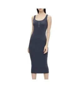 Robe Bleu/Gris Femme Pieces Pckitte