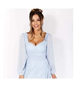 Krisp - Robe Longue - Femme (Bleu Clair) - UTKP338 -BelleTendance Soldes Boutique 2F43E2875AAD85E2216E0F55834405C032D91701701D97C2FC80A8F8B690C12B