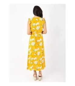 Robe Longue Manches Volantées KAYLA Fleurie Jaune Coton Du Monde -BelleTendance Soldes Boutique 344E9A7426FFAD38F72C5E61DD4665BE216568BF62CD406F21C459AF820EFB55