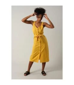 Deeluxe Robe Midi En Lin AUDIANE