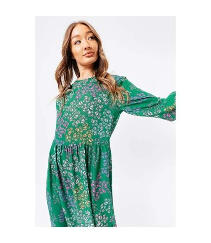 Hype - Robe DITSY - Femme (Vert) - UTHY4070 3 Hype - Robe DITSY - Femme (Vert) - UTHY4070 – Image 3