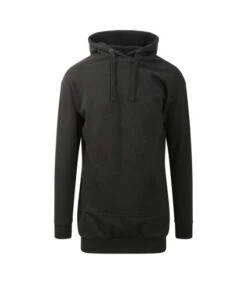 Sweat Long à Capuche - Robe Pour Femme - JH015 - Noir
