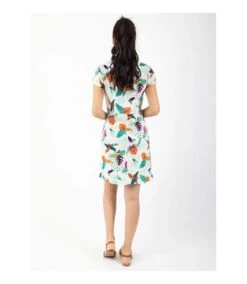 Robe Courte Effet Cache Cœur AMANDA Imprimé Tropical Blanc Coton Du Monde -BelleTendance Soldes Boutique 3D96F99E44D420FC0F45DDCFF9944C37D617B5F2BDEADEF25FC7B1A37865EB70