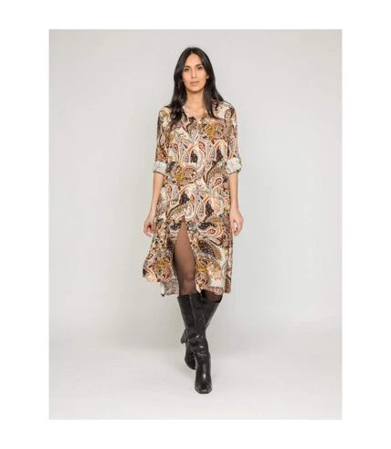 Robe Mi-longue Motifs ILINE - Dona X Lisa 1 Robe Mi-longue Motifs ILINE - Dona X Lisa