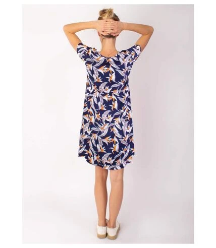 Robe Babydoll Manches Courtes DINA Imprimé Fleurs De Paradis Coton Du Monde 4 Robe Babydoll Manches Courtes DINA Imprimé Fleurs De Paradis Coton Du Monde – Image 4