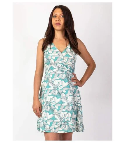 Robe Courte Casual Fines Bretelles CYNTIA Motif Jungle Vert Coton Du Monde 2 Robe Courte Casual Fines Bretelles CYNTIA Motif Jungle Vert Coton Du Monde â Image 2