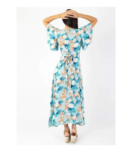 Robe Longue Fluide SAKURA Imprimé Fleurs Exotiques Coton Du Monde 4 Robe Longue Fluide SAKURA Imprimé Fleurs Exotiques Coton Du Monde – Image 4