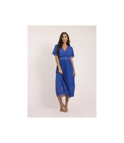 Robe Midi Plissée Et Ceinture ISALA - Dona X Lisa 1 Robe Midi Plissée Et Ceinture ISALA - Dona X Lisa