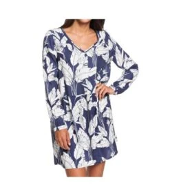Robe Bleu à Fleurs Femme Roxy Indigo Night