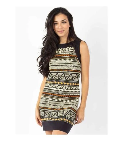 Robe Courte En Coton Tatiana Imprimé Ethnique Coton Du Monde 2 Robe Courte En Coton Tatiana Imprimé Ethnique Coton Du Monde – Image 2