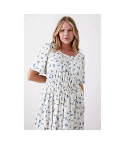 Dorothy Perkins - Robe Mi-longue - Femme (Bleu / Blanc) - UTDP2642 -BelleTendance Soldes Boutique 8148A7EFA6181AD456B5F4E6831C03413D223E3FA853D633EB7802B5BAA35B61