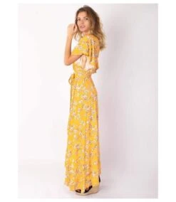 Robe Longue SAKURA Bohème Imprimé Fleuri Jaune Coton Du Monde -BelleTendance Soldes Boutique 819AE9D6A594603963460B544B24F4D1AAB74E8AA52DACCF1B7BAC434646DCC6