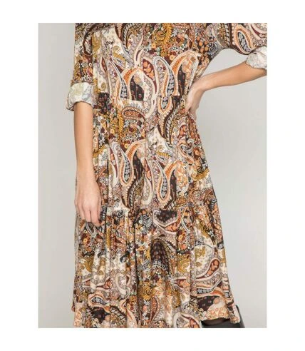 Robe Mi-longue Motifs ILINE - Dona X Lisa 3 Robe Mi-longue Motifs ILINE - Dona X Lisa – Image 3