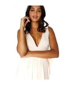 Little Mistress - Robe Nouée à La Taille PLUNGE - Femme (Nude) - UTLM1889 -BelleTendance Soldes Boutique 854FC57300B4B0B1FAA4DAFDF8F0DC9A1C486B95E41315CA1373E63A21A8493B