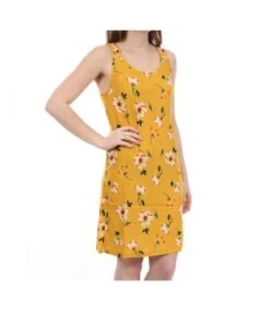 Robe Jaune à Fleurs Femme Banana Moon Baylake