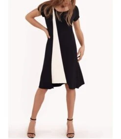 Robe Estivale Manches Courtes Guaraja Noir Lisca