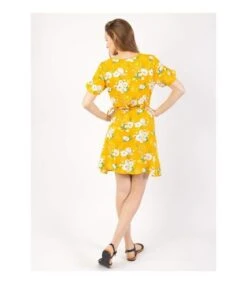 Robe Courte Cache Cœur Manches Froncées LOUNA Imprimé Fleuri Jaune Coton Du Monde -BelleTendance Soldes Boutique 99AAE2EA742EDA20702A1D615F4E6E8150D0DBD739C7E21CA457AF848EDAC1C5