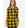Robe Pull à Carreaux