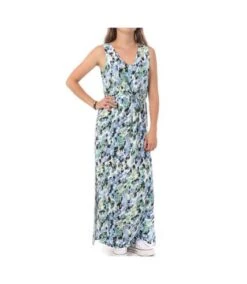 Robe Longue Blanche/Bleu Femme Vero Moda 10286770