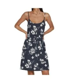 Robe Marine à Fleurs Femme Vila Mooney