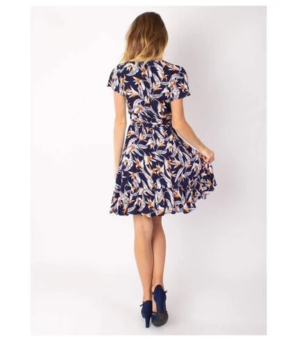 Robe Courte MARIKA Fluide Cache-cœur Imprimé Fleur De Paradis Coton Du Monde 5 Robe Courte MARIKA Fluide Cache-cœur Imprimé Fleur De Paradis Coton Du Monde – Image 5