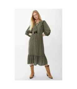 Mantaray - Robe Mi-longue - Femme (Kaki) - UTDH4642 -BelleTendance Soldes Boutique B89A5B5B2704226E9ECBD2BAC94716DF5CAD0CE29F396551C6E552D7E8C33BFC