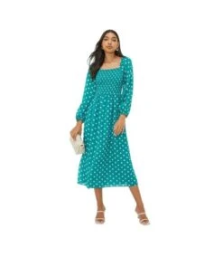 Dorothy Perkins - Robe Mi-longue - Femme (Vert) - UTDP3153