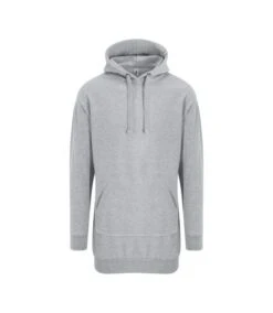 Sweat Long à Capuche - Robe Pour Femme - JH015 - Gris