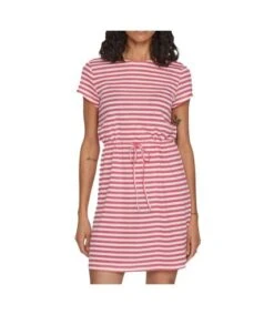 Robe Rose/Blanc à Rayures Femme Vila Mooney String