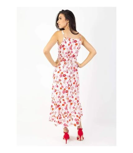 Robe Longue Fines Bretelles SACHA Imprimé Fleurs De Cerisiers Blanc Coton Du Monde 4 Robe Longue Fines Bretelles SACHA Imprimé Fleurs De Cerisiers Blanc Coton Du Monde – Image 4