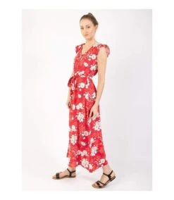 Robe Longue Manches Volantées KAYLA Fleurie Rouge Coton Du Monde -BelleTendance Soldes Boutique C1E4D49B3A196F8E67F373CC64E6DBA07CF7CA11E6255CBE656106A5EBA2F3D7