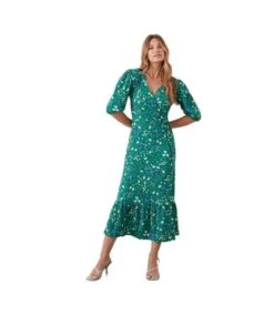 Dorothy Perkins - Robe Mi-longue - Femme (Vert) - UTDP1608