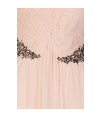 Little Mistress - Maxi Robe Avec Corsage Froncé Et Taille Ornée - Femme (Chair) - UTLM264 3 Little Mistress - Maxi Robe Avec Corsage Froncé Et Taille Ornée - Femme (Chair) - UTLM264 – Image 3