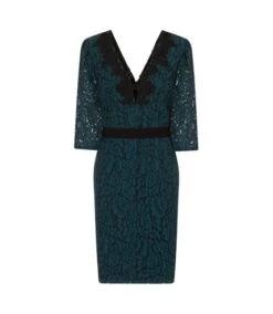 Little Mistress - Robe En Dentelle Appliquée - Femme (Vert) - UTLM156