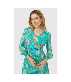 Mantaray - Robe Mi-longue - Femme (Vert) - UTDH4376 -BelleTendance Soldes Boutique C8E7E4BA3470FA17E0560DE388350687CFDB5D42A86FBC24BC99FADE9220297E