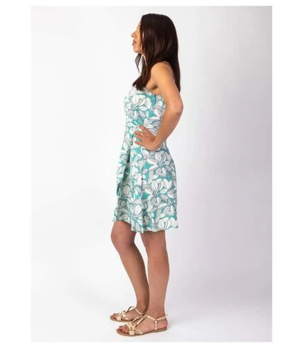 Robe Courte Casual Fines Bretelles CYNTIA Motif Jungle Vert Coton Du Monde 4 Robe Courte Casual Fines Bretelles CYNTIA Motif Jungle Vert Coton Du Monde â Image 4