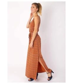 Robe Longue Fines Bretelles LAETITIA Imprimé Ethnique Camel Coton Du Monde -BelleTendance Soldes Boutique CAF017CAB1C92503C197739D047A57F0C6415E4238C929E7AC12967DED1568B7