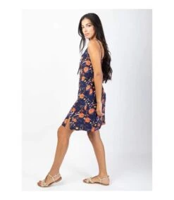 Robe Courte ILONA Fines Bretelles Imprimé Fleuri Marine Coton Du Monde -BelleTendance Soldes Boutique D0D6667AF5CCF1B7540A05A8748551113009DC70F2E50051C27B6EDB4E9FE4DB