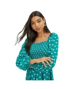 Dorothy Perkins - Robe Mi-longue - Femme (Vert) - UTDP3153 -BelleTendance Soldes Boutique D41F623CB9FB17A7AB6DFEED09A92FDC27ECCC66DC8320F496C92C3118203C11